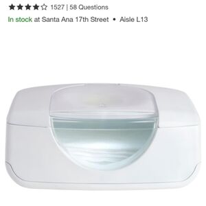 White Diaper Wipe Warmer